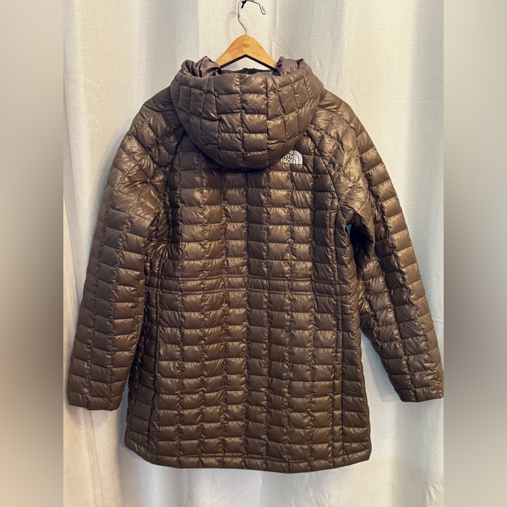 Womens The North Face TBALL HD PARKA MOCHA BROWN sz w large. - Picture 12 of 13